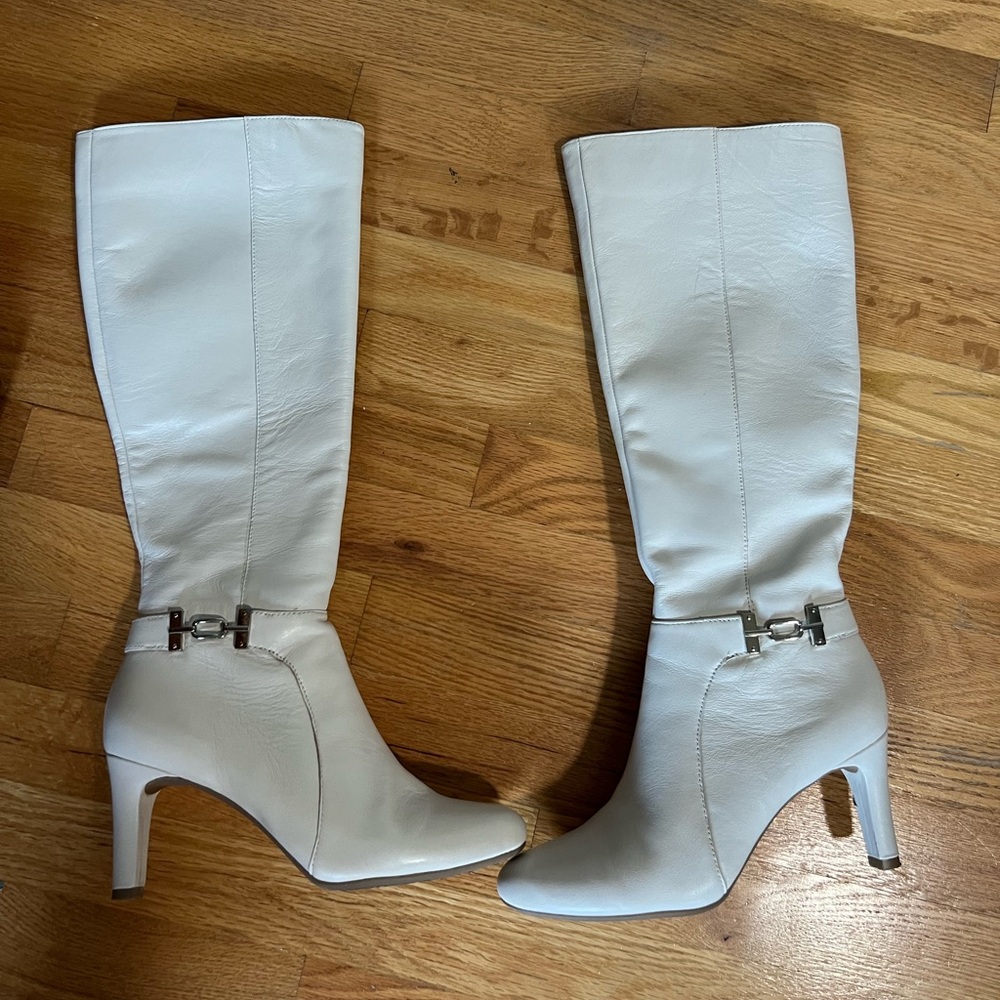 Tall White Boots